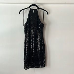 Black sequin dress